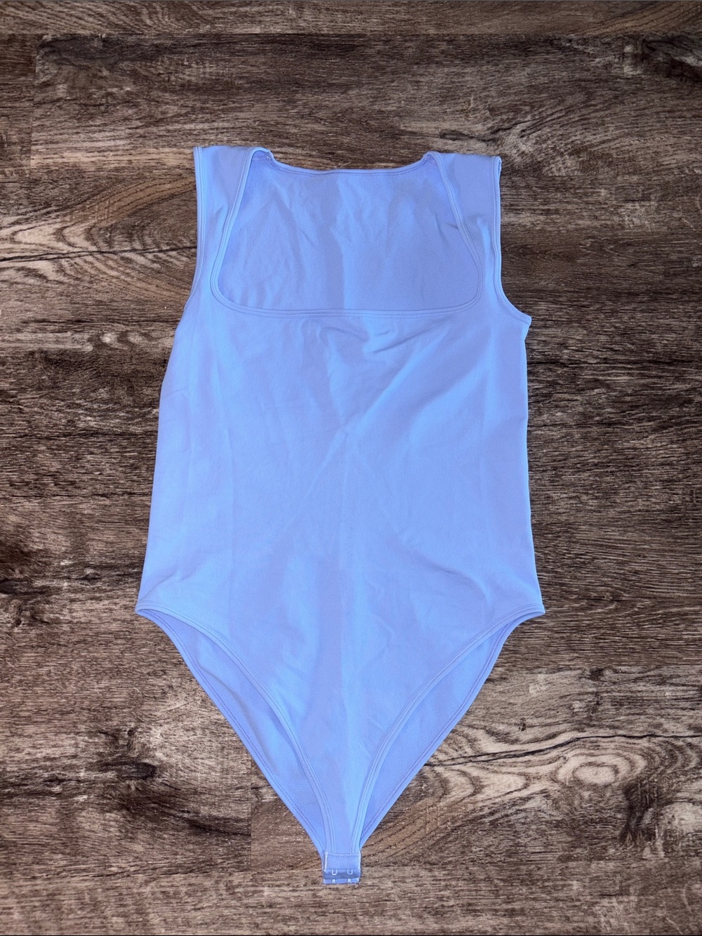 Squared Neck Light Blue Bodysuit